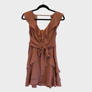 Express Mauve Ruffle Dress